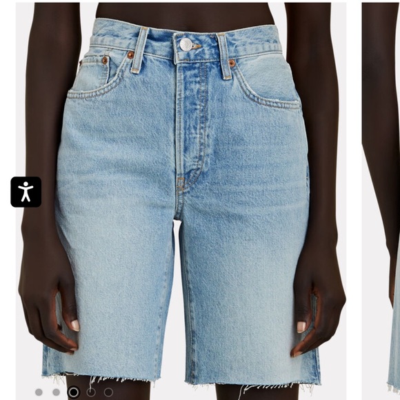 NWT Re/Done 90’s Comfy Organic Cotton Denim Jean Shorts Size 25 - Picture 3 of 15